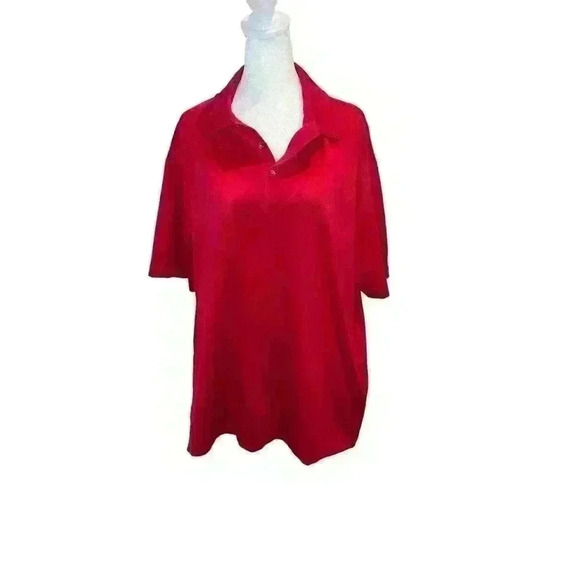 Nike Dri Fit Tiger Woods Collection Golf Shirt Polo Red SS 256442-679 Mens XL - Picture 1 of 9